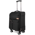thumbnail image 3 of New York Xpress 20" Softside Carry-On Luggage Lightweight Expandable Spinner Suitcase,Black - XJ1901, 3 of 12