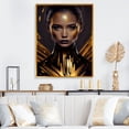 thumbnail image 2 of Designart Sensual Liquid Gold Woman I Floating Frame Wall Art, 2 of 5