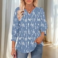 thumbnail image 4 of 3/4 Sleeve Blouses for Women Casual,Women's Shirts Lightweight 2026 Spring Summer Fashion 3/4 Length Sleeve Tops Business Casual Blouses Western Outfits, 4 of 7