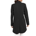 thumbnail image 3 of Baberdicy Lady Jacket Women's Solid Color V Neck Long Sleeve Double Breasted Business Suit Medium Length Suitable for Daily Commute Wear Suit Casual Lohas Time Coat Womens Blazer Black, 3 of 5