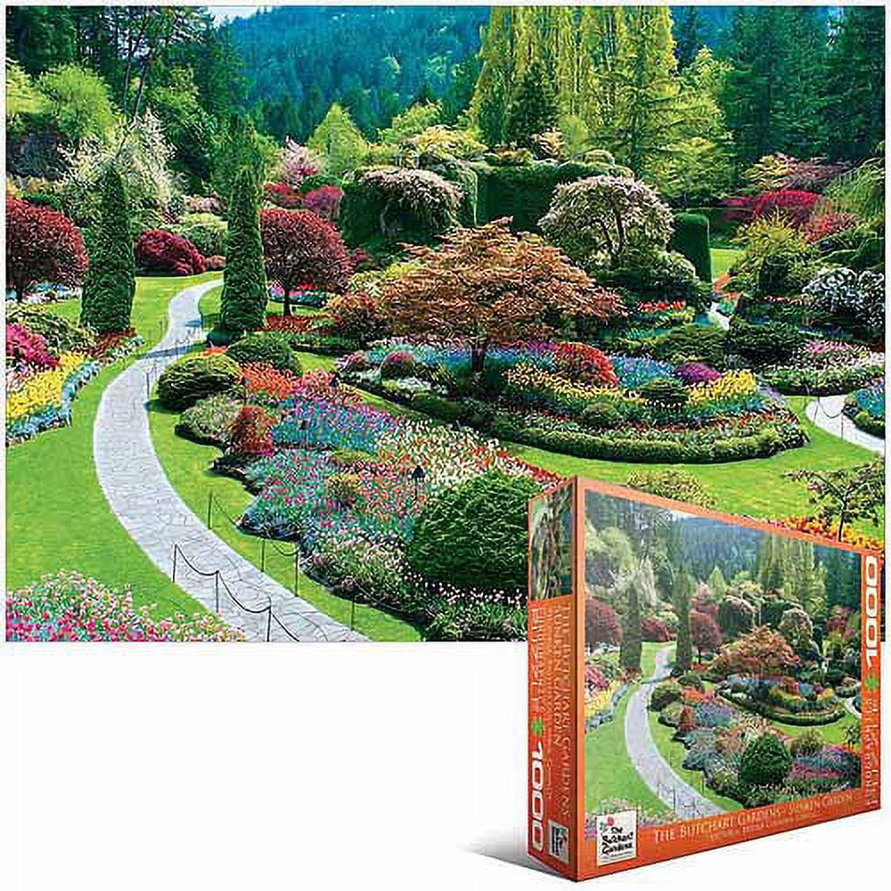 EuroGraphics Butchart Gardens – Sunken Garden Jigsaw Puzzle, 1000 Pieces, Scenic Photography