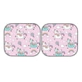thumbnail image 7 of Xecao Llama Unicorn and Rainbow for Foldable Car Sun Shades (2-Pack) offer sun protection with an easy-fold design for convenient windshield shading., 7 of 7