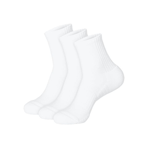 Hanes Womens Mid Crew Socks, 3 Pairs, Moves Impact Zone Athletic Socks for Women