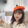 thumbnail image 5 of Xfvqtps Halloween Hat Pumpkin Beret for Kids Knitted Cute Elastic Warm Cap Accessories for Halloween Party Orange, 5 of 7