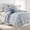 Blue, variant on Levtex Home Adare Cocoa Reversible King / Cal King Quilt Set (106x92in) and 2 Pillow Shams (36x20in) - Floral Bedding - Brown Taupe Cream - Cotton King Size Quilt Bedding Set