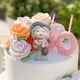 thumbnail image 4 of Figura de anciano, decoración de tartas, estatua, artesanía de resina, muñeco de abuelos de viaje Abuela, 4 of 9