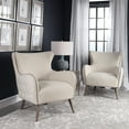 thumbnail image 7 of Uttermost Donya Coastal Fabric Tufted Accent Chair in Cream/Oak/Bronze, 7 of 7