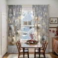 thumbnail image 5 of Christmas Balls Sheer Curtains 108 Inches Long, Sliver Golden Xmas Decoration Snowflake Light Filtering Window Curtains for Living Room, Rod Pocket Voile Sheer Curtain Drapes, 52"Wx108"L, 2 Panels, 5 of 9