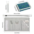 thumbnail image 3 of Cloth Wallet with Lanyard & Multiple Compartments Fashion Purse Zipper Clutch Bag for Cash Cards Coins Elegant Blue Traditional Patterns, 3 of 7