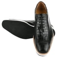 thumbnail image 3 of LIBERTYZENO Mens Finest Leather Crocodile Texture Casual Oxford Dress Shoes, Black, 9, 3 of 8