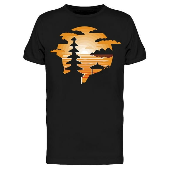 Pura Ulun Danu Indonesia Bali T-Shirt Men -Image by Shutterstock, Male Large