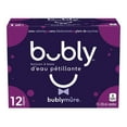 thumbnail image 2 of Bubly Blackberry Sparkling Water 355 mL cans, pack of 12, 2 of 10