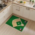 thumbnail image 2 of ODIKA 3'x5' Washable Area Rug Baseball Field Sport Design With Diamond Layout And Pennant Border for Hallway, Laundry Room, Non-Slip, Flatweave, Easy Care, 2 of 7