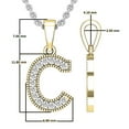 thumbnail image 4 of Dazzlingrock Collection 0.10 Carat (ctw) Round White Diamond Fancy Letter 'C' Initial Pendant 1/10 CT, 14K Yellow Gold, 4 of 6
