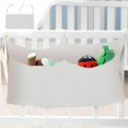 thumbnail image 1 of Feltree Bedside Organizer with Double Layer & Multiple Pockets, 15.75 Inch Hanging Storage Bag, Soft Fabric Hanging Organizer for Stroller, Crib & Nursery Organization, 1 of 8