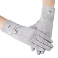 thumbnail image 2 of HEVIRGO Women Rabbit Ear Dotted Thin Cotton Anti UV Slip Driving Gloves, 2 of 10