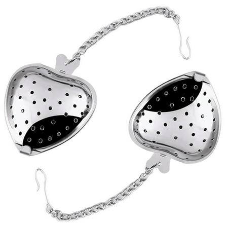

Grandest Birch 2Pcs/Set Tea Strainer Heart Shape Large Capacity Stainless Steel Steep Loose Leaf Spice Infuser Kitchen Accessories
