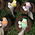 thumbnail image 1 of 2x de pájaros, casa de pájaros, ropa para pájaros , adornos de decoración para casas de pájaros Sharpla Nido de pájaro marrón de vid hecho a mano, 1 of 8
