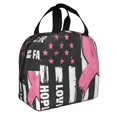 thumbnail image 2 of Easygdp Ribbon Breast Cancer Awareness Bolsa Térmica Premium - Tela Oxford Impermeable, Gran Capacidad, Bolsillo Frontal, Unisex para Trabajo, Escuela, Actividades al Aire Libre y Picnics, 2 of 8