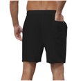 thumbnail image 7 of Zpanxa Shorts for Men, Mens Shorts Casual Solid Color Casual Drawstring Pockets Elastic Sports Shorts Black L, 7 of 7