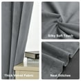 thumbnail image 5 of XWZO Velvet Curtains for Living Room - Luxury Soft Room Darkening Heat Blocking Grommet Window Curtain Panels for Bedroom/Office/Patio Door with Tiebacks, W52 x L63, Grey, Set of 2, 5 of 11