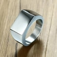 thumbnail image 3 of Anillo cuadrado Punk para hombre, joyería de acero inoxidable 316L, anillos personalizados, Color negro, dorado y plateado, accesorios de joyería impermeables, regalos, 3 of 4