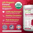 thumbnail image 2 of biophix Organic Beets 10X Beet Root Powder 2.2 lb 50000 mg Equivalent - Superfood - Powerful Antioxidant - Rich in Nitric Oxide - Supports Heart Health - Natural Flavor - No Sugar Added, 2 of 9