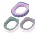 thumbnail image 1 of Bewildely Funda para asiento de inodoro de 3 piezas, Universal, fácil instalación, agradable para la piel, textura de alta gama, fibra en forma Juegos de accesorios de baño Blanco Verde + 3 piezas, 1 of 6