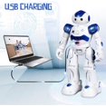 thumbnail image 4 of Robot de juguete RC con detección de gestos, control remoto, ideal para niños de 3 a 8 años, regalo de cumpleaños, color azul., 4 of 5