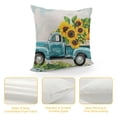 thumbnail image 4 of JRXY  Watercolor Yellow Sunflowers Blue Pickup Truck Summer Home Sofa Chair Bed Decoration Lumbar Pillowcase Decorative Throw Pillow Cover Case Rectangular  White, 4 of 5