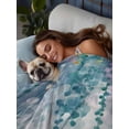 thumbnail image 3 of Twin Flat Sheet 66"x96", Green Botanical Soft Lightweight Bedding Flat Sheets Only, Watercolor Spring Floral Oil Painting Elegant Brushed Microfiber Top Bed Sheet, Breathable StainResistant Bedsheets, 3 of 9