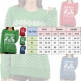thumbnail image 3 of Gibobby Suéter navideño mujer Suéter navideño para mujer, suéter con patrón de y de nieve, suéter de punto, cuello redondo, camisa holgada navideña para vacaciones(Azul,G), 3 of 3