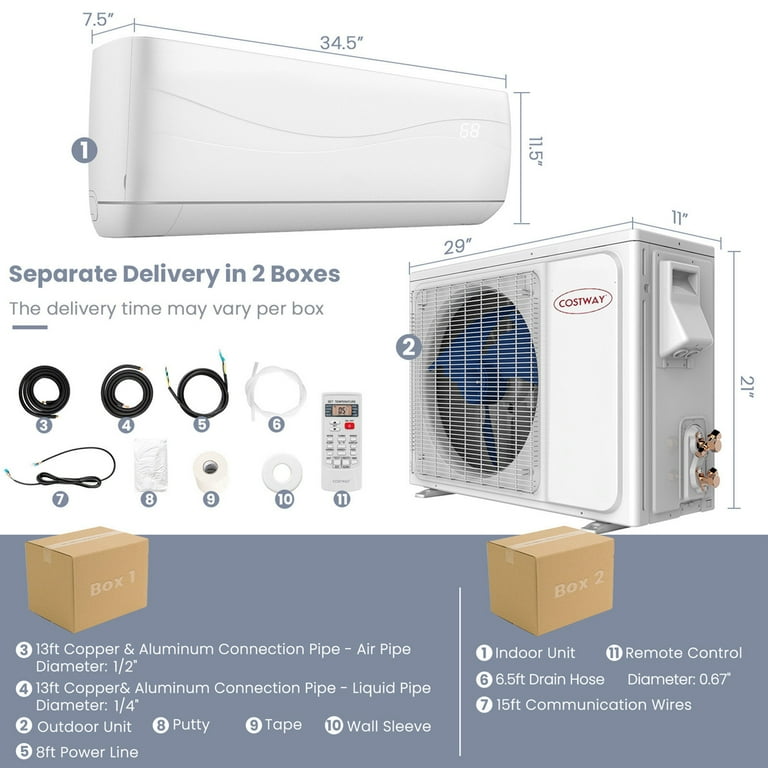 Split type aircon outlet