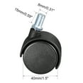 thumbnail image 3 of 1.5" Swivel Caster Wheels Nylon Threaded Stem M8x0.59" (8 per pack), 3 of 4