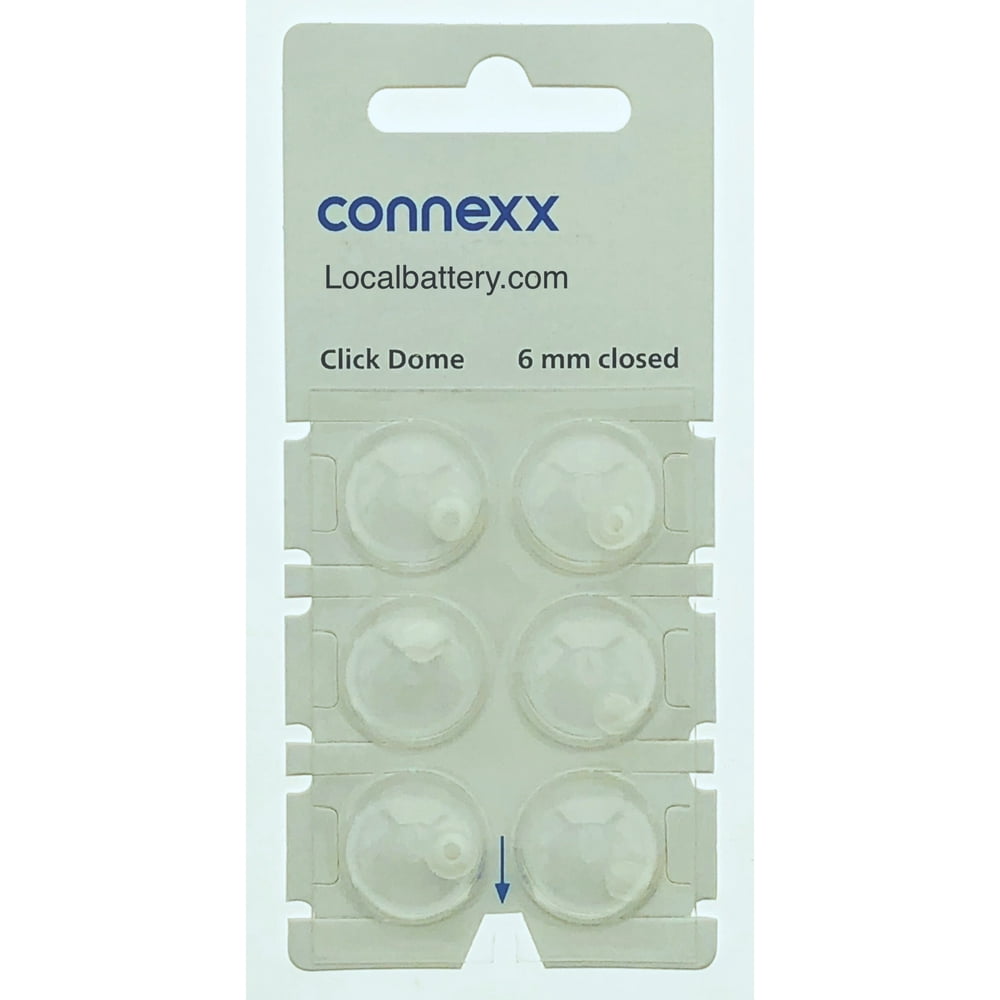 Siemens Connexx Click Dome 6 mm Closed For RIC Hearing Aids 6 Domes
