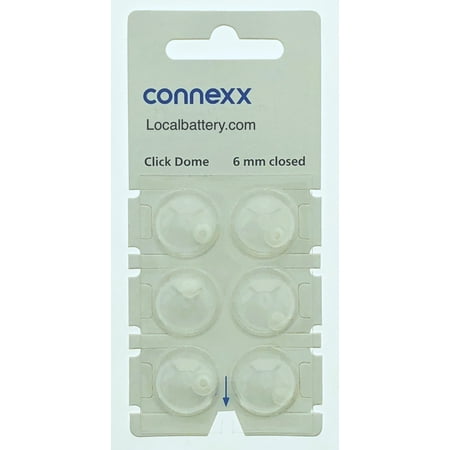 Siemens Connexx Click Dome 6 mm Closed For RIC Hearing Aids - 6 Domes Each