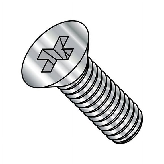 1/4"-20 x 1-1/4 in Phillips Flat Machine Screw, Plain Stainless Steel, 1000 PK