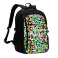 thumbnail image 1 of Disketp Colorful Tie Dye Stained Glass Mochila de Viaje Estampada para Laptop con Puerto de Carga USB, Mochila Impermeable para Computadora – Regalo para Hombres y Mujeres, 1 of 7