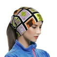 thumbnail image 6 of Neck Gaiter Face Cover Scarf, colorful Stamp Pattern Soft Face Sun Mask Cover Scarf Headband Cooling Sweat Absorbing Bandanas Hiking Cycling Running, 6 of 7