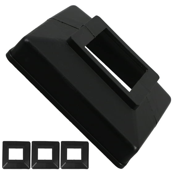 BESTOYARD 4Pcs Black Fence Post Skirt Cap Plastic Post Cover for Enhancing Outdoor Fence Appearance
