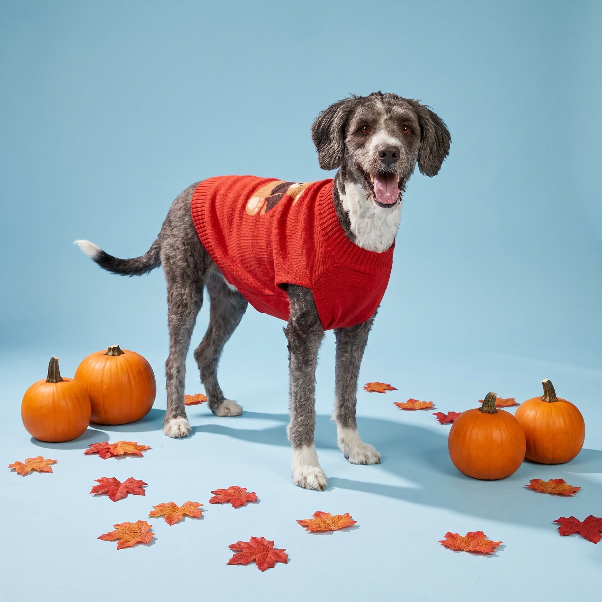 Vibrant Life Knit Sweater for Dogs, Teddy Bear, Orange, L