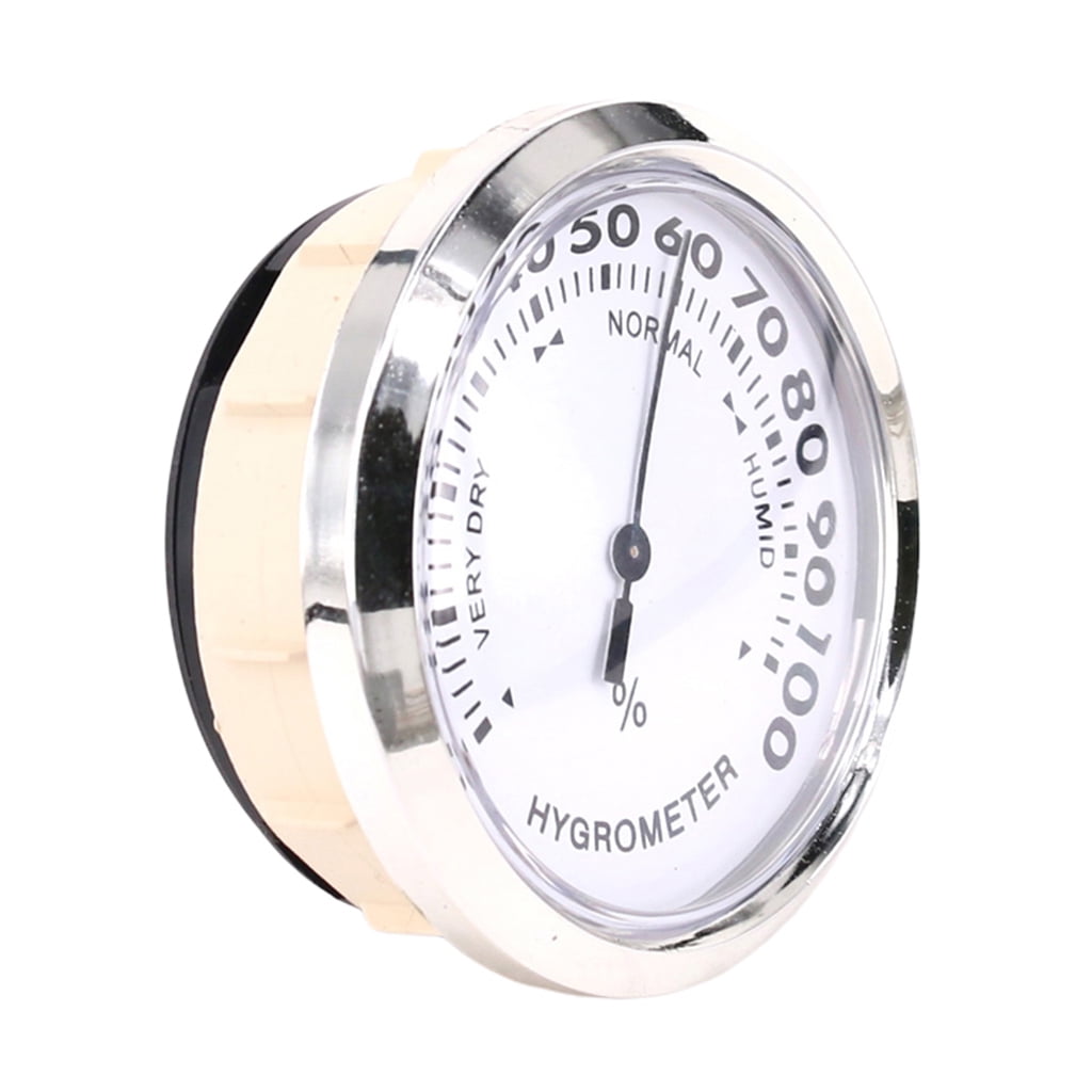 Precision Cigar Hygrometer Round Glass Analog for Cigar Humidor 3in