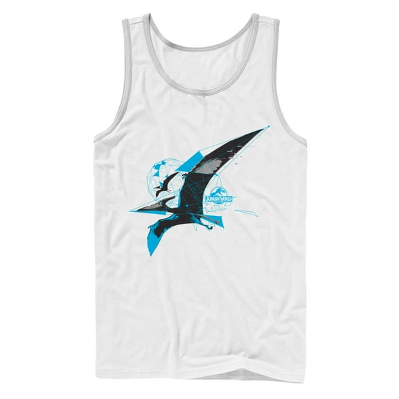 Men's Jurassic World Soaring Pteranodon  Tank Top White Medium