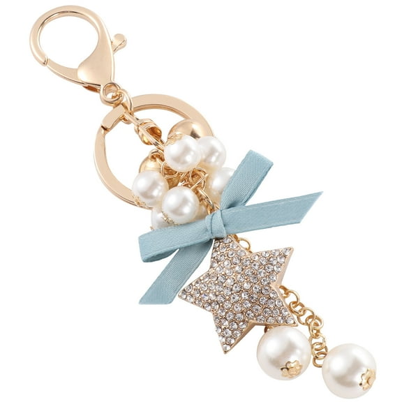 unbranded Lanyards Key Chain Exquisite Keychain Key Decor Women's 14X2.5CM Blue