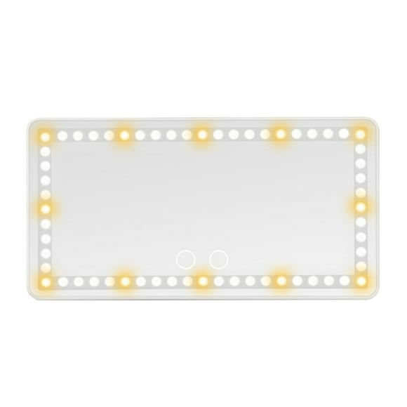 Vanity Mirror with Lights Car Sunshade Makeup Mirror, Rechargeable Makeup Mirror with 3 Modes and 60 Leds - Adjustable Light Clip On Rearview Mirror with Screen Brush