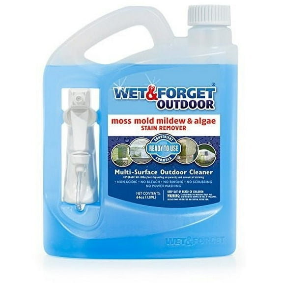 Wet & Forget Outdoor Ready to Use Moss, Mold, Mildew & Algae Stain Remover, 64 OZ. - 804064 - Pack of 2