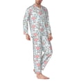 thumbnail image 2 of Balery Cute Rabbit And Heart Pattern Pajama Sets for Men Long Sleeve 2 Piece Sleepwear Loungewear Sets Soft PJ's with Pockets Long Sleeve Comfy Pj Sets-Medium, 2 of 7