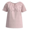 thumbnail image 1 of GEORGE G BLUSA CR CON EYLET EN MANGA ROSA, 1 of 4
