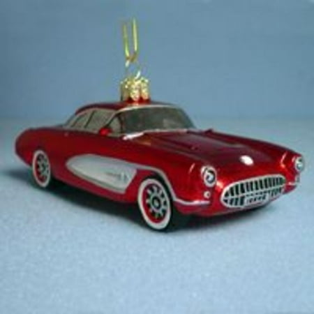 hand painted 1957 red corvette glass car christmas hand painted 1957 red corvette glass car christmas