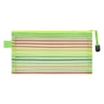 thumbnail image 2 of Dademeo High Density Mesh Pencil Case, Macaron Rainbow Stripe Zipper Pouch for Office Travel Makeup Brushes Cosmetic Storage, 2 of 7